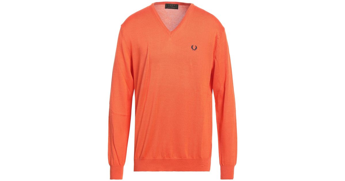 Orange fred perry online jumper