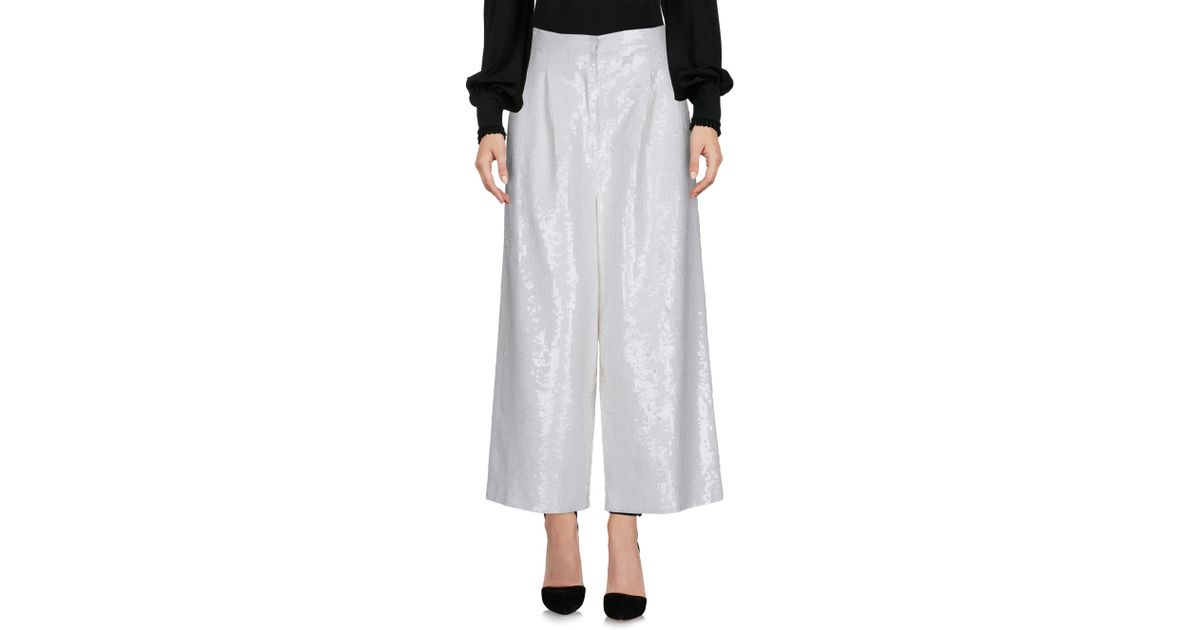 Tibi Casual Pants in White - Lyst