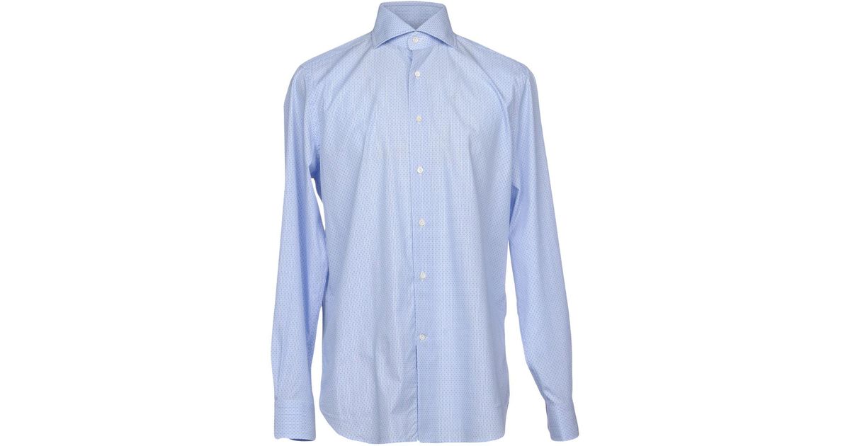 SCABAL® Cotton Shirt in Sky Blue (Blue) for Men - Lyst