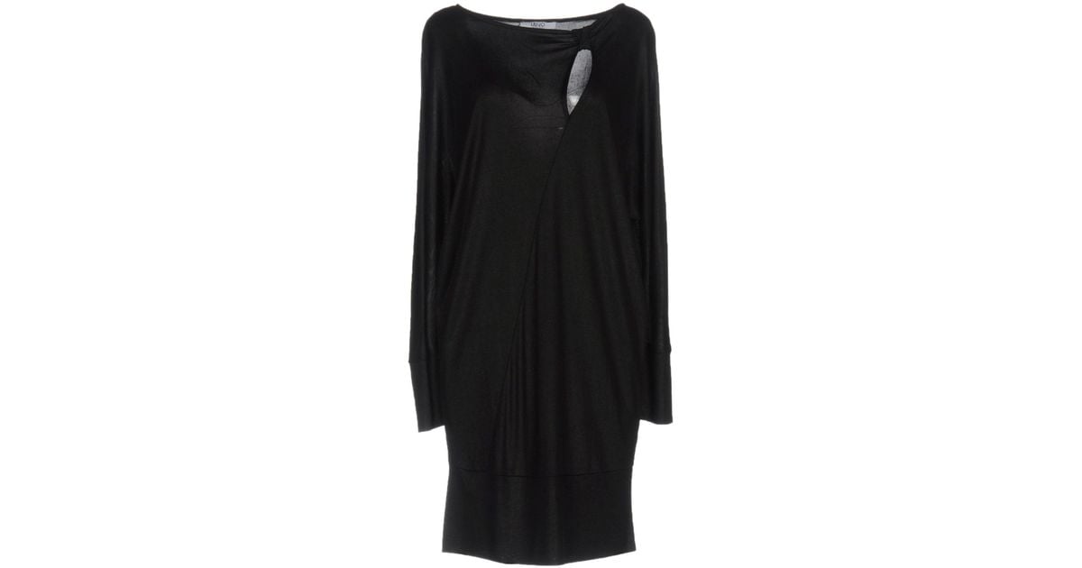 Liu Jo Synthetic Short Dress in Black - Lyst