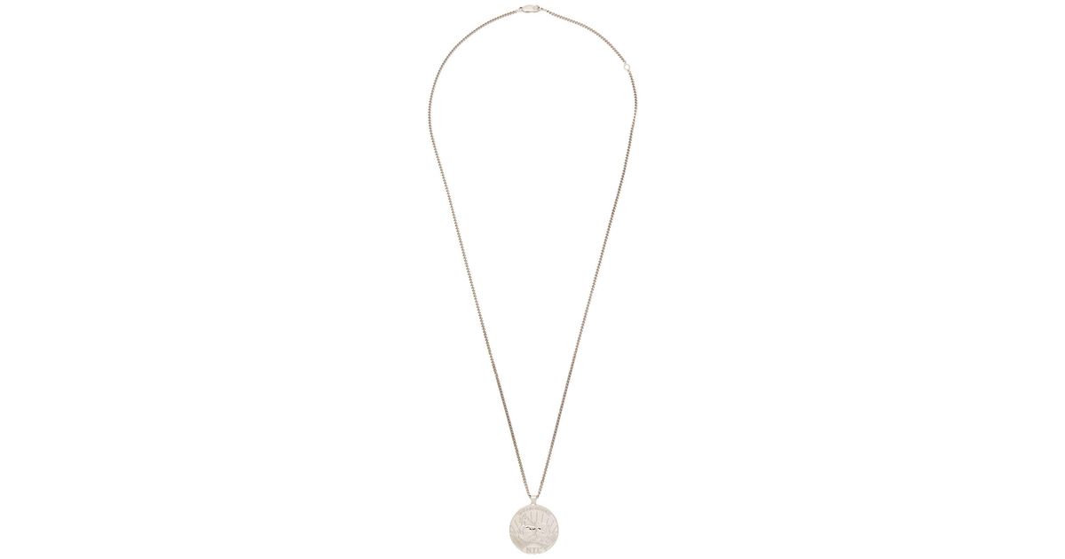 Maison Kitsuné Necklace in White | Lyst