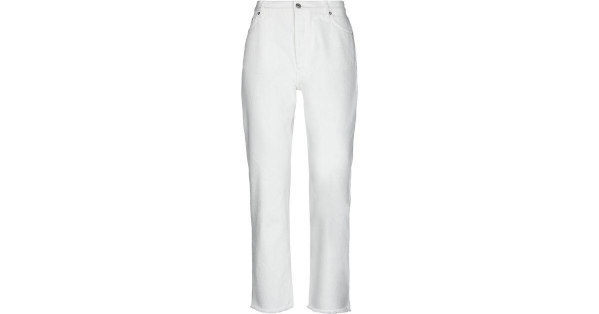 Celine Denim Pants in White - Lyst