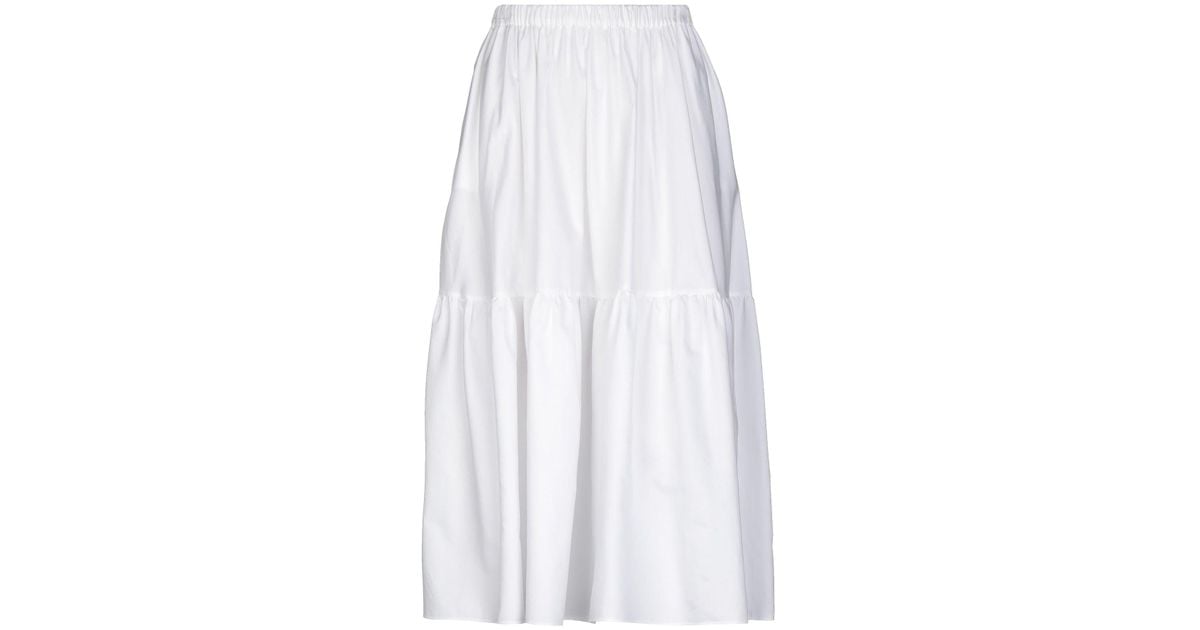 Stella McCartney 3/4 Length Skirt in White - Lyst