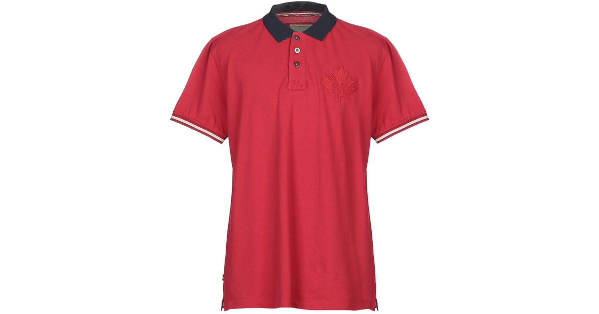 Marville Cotton Polo Shirt in Red for Men | Lyst