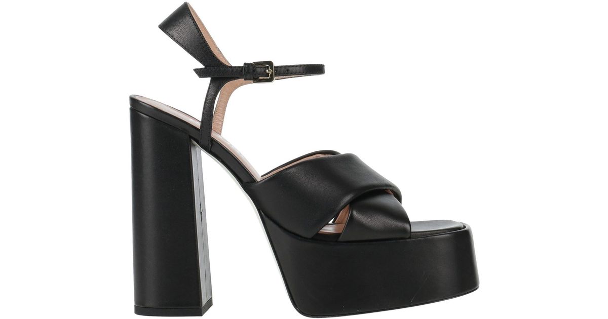 Slapi Pollini Pollini Sandals in Black | Lyst