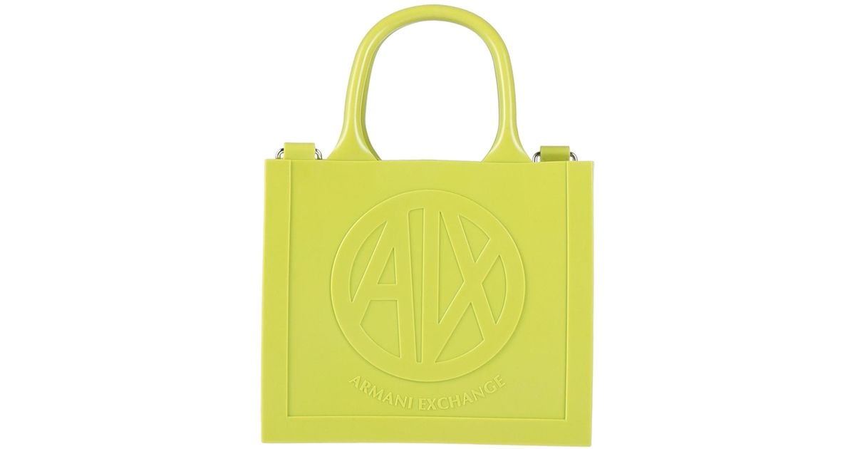 ARMANI EXCHANGE Handbag Pvc in Yellow Lyst UK