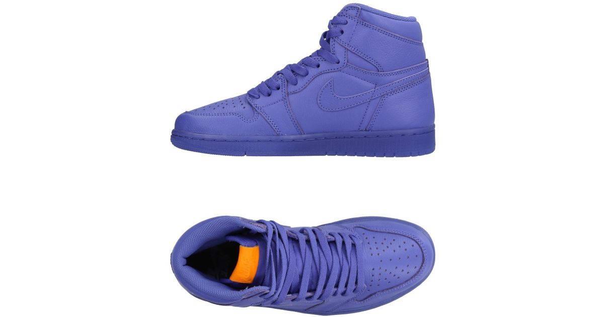 purple nike high tops
