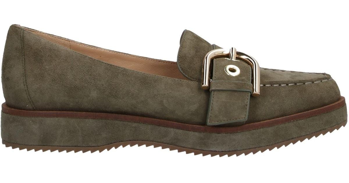 MICHAEL Michael Kors Leather Loafer in Military Green (Green) - Lyst