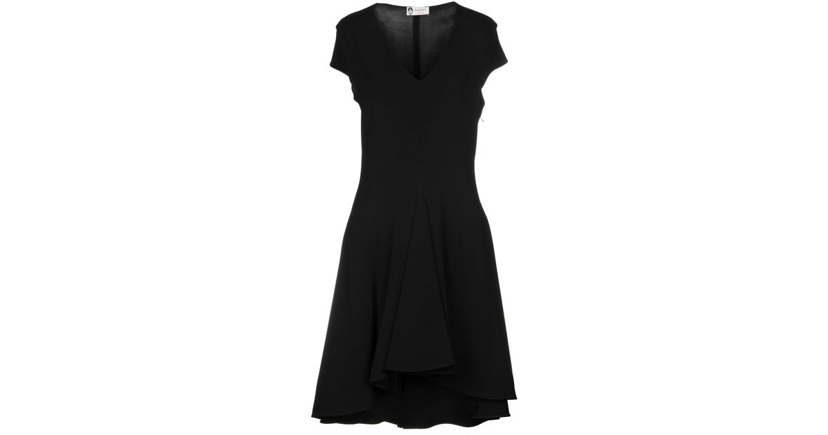 Lanvin Synthetic Short Dress in Black - Lyst