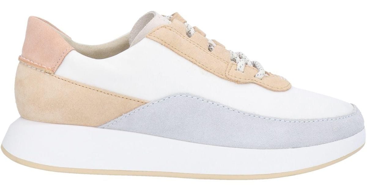 clarks white trainers