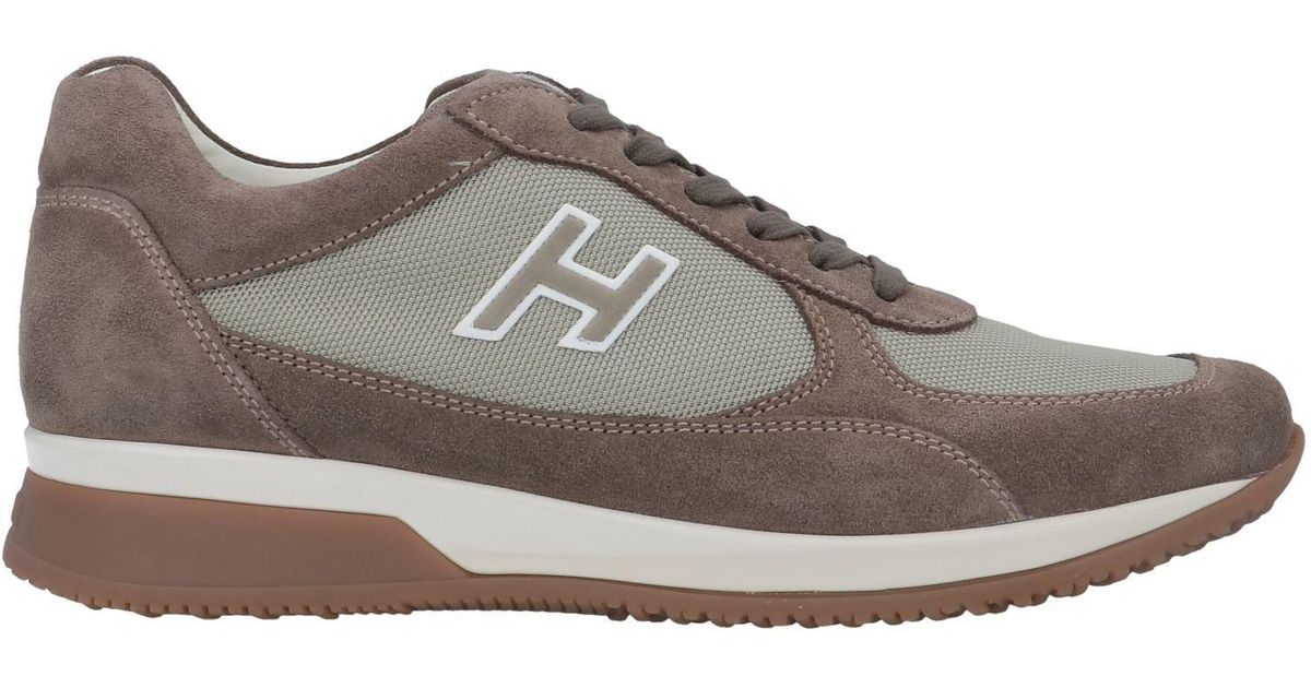 Hogan Leather Low-tops & Sneakers in Khaki (Gray) for Men - Lyst