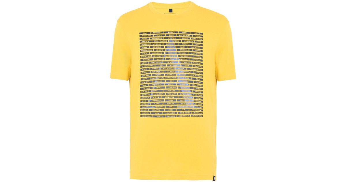 yellow armani t shirt