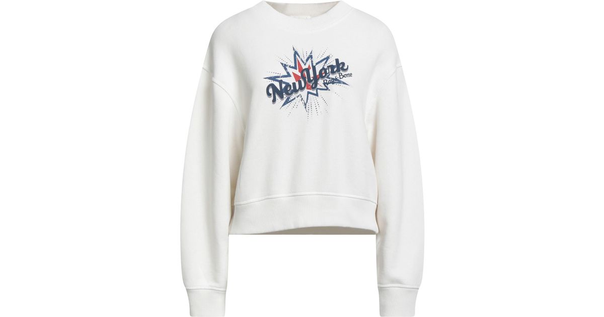 Rag & Bone Sweatshirt in White | Lyst