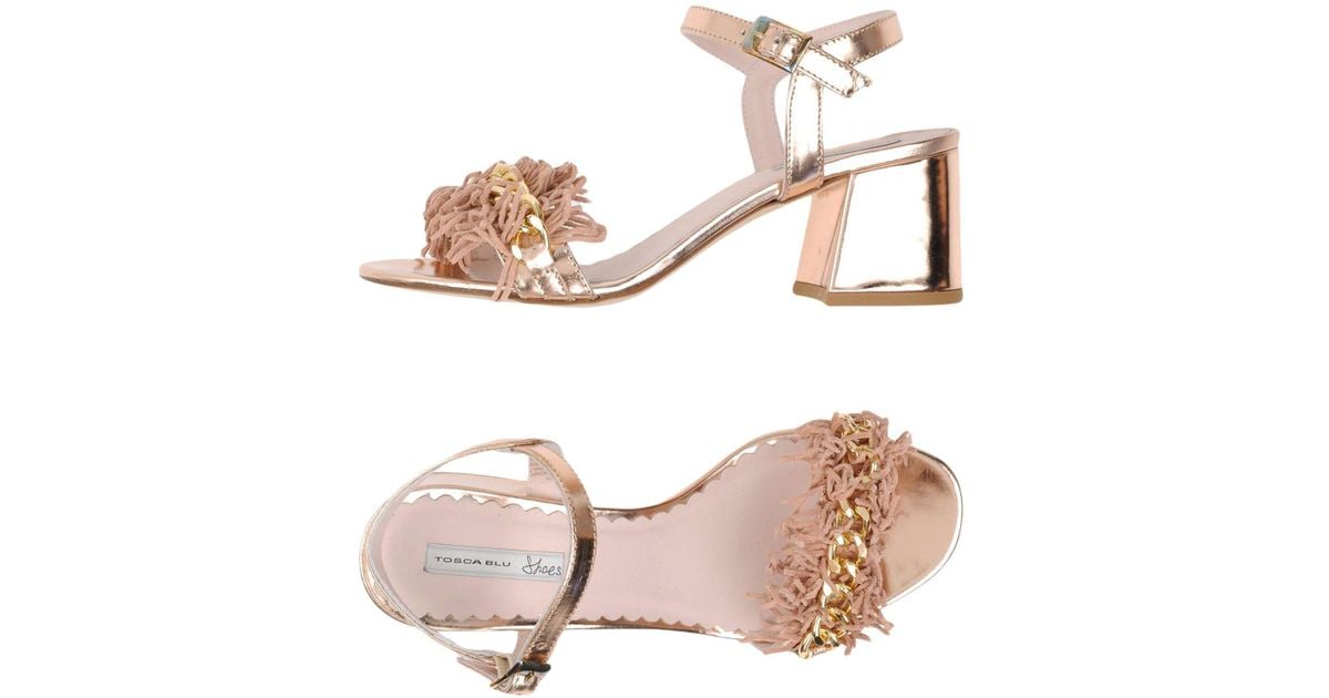 Tosca Blu Leather Sandals in Pink Lyst Tosca Blu Leather Sandals in Pink Lyst