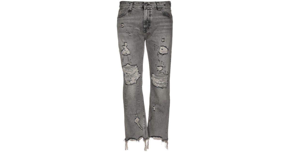 R13 Denim Trousers in Grey (Gray) for Men - Lyst