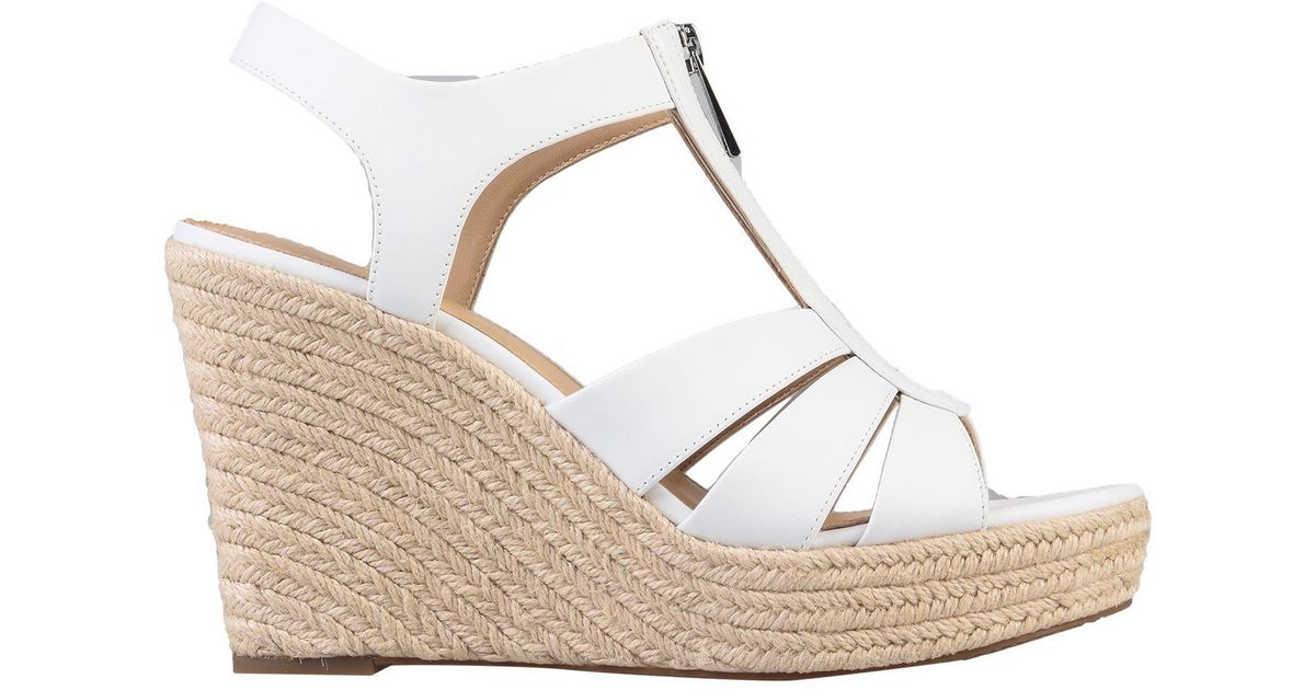 MICHAEL Michael Kors Berkley Wedge Sandals in White | Lyst