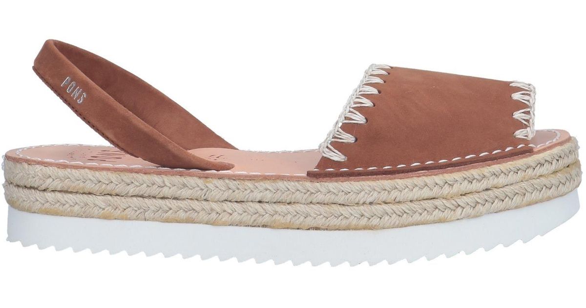 Avarca Pons Leather Sandals in Brown - Lyst