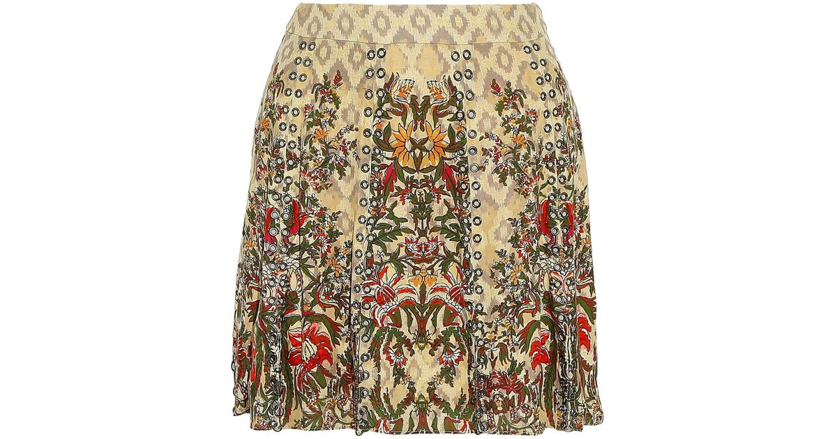 Haute Hippie Silk Mini Skirt - Lyst