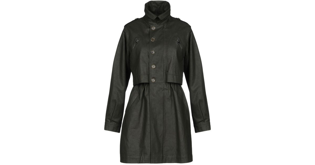 Moschino Cotton Overcoat in Military Green (Green) - Lyst