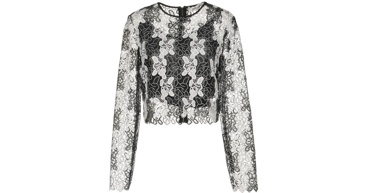 Diane von Furstenberg Lace Blouse in Black - Lyst