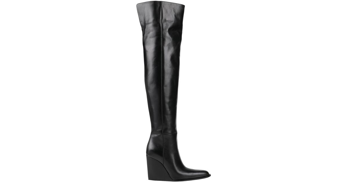Victoria Beckham Knee Boots in Black | Lyst