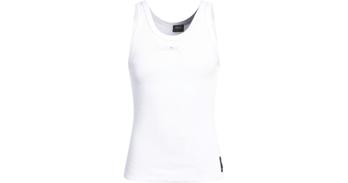 Fendi Tank Top in White for Men | Lyst
