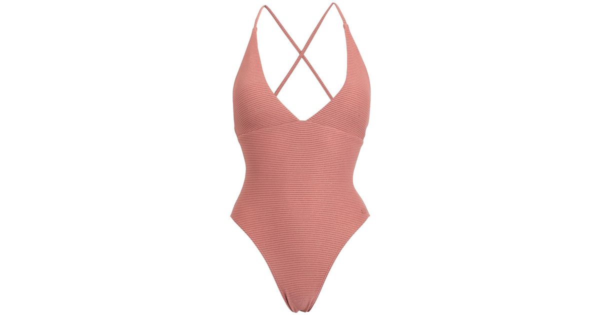 Roxy Onepiece Swimsuit in Pink Lyst