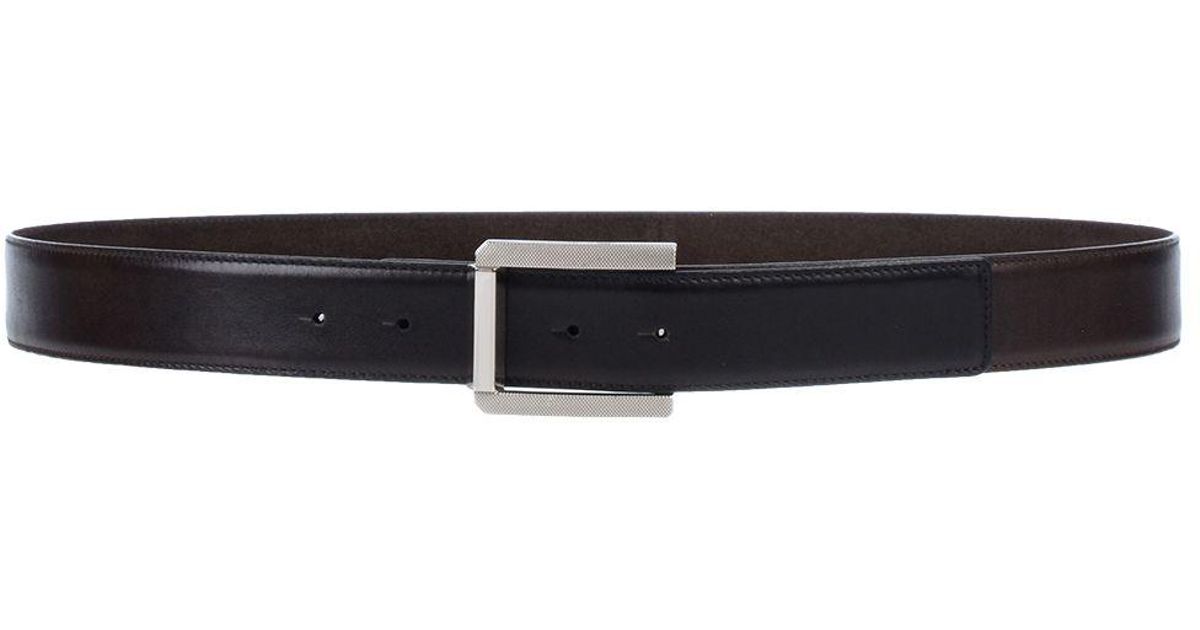 Santoni Leather Belt in Dark Brown (Brown) for Men - Lyst