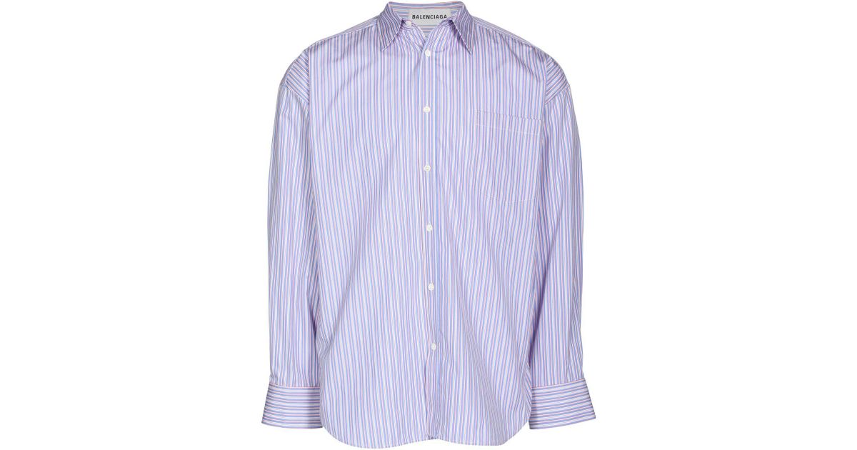 Balenciaga Cotton Shirt in Lilac 