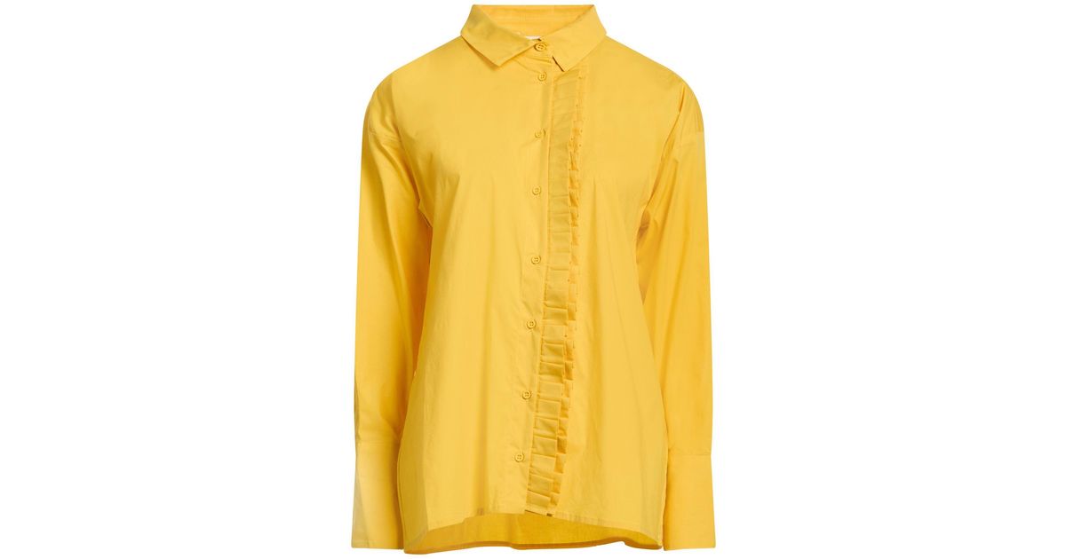 Alpha Studio Shirt in Yellow | Lyst