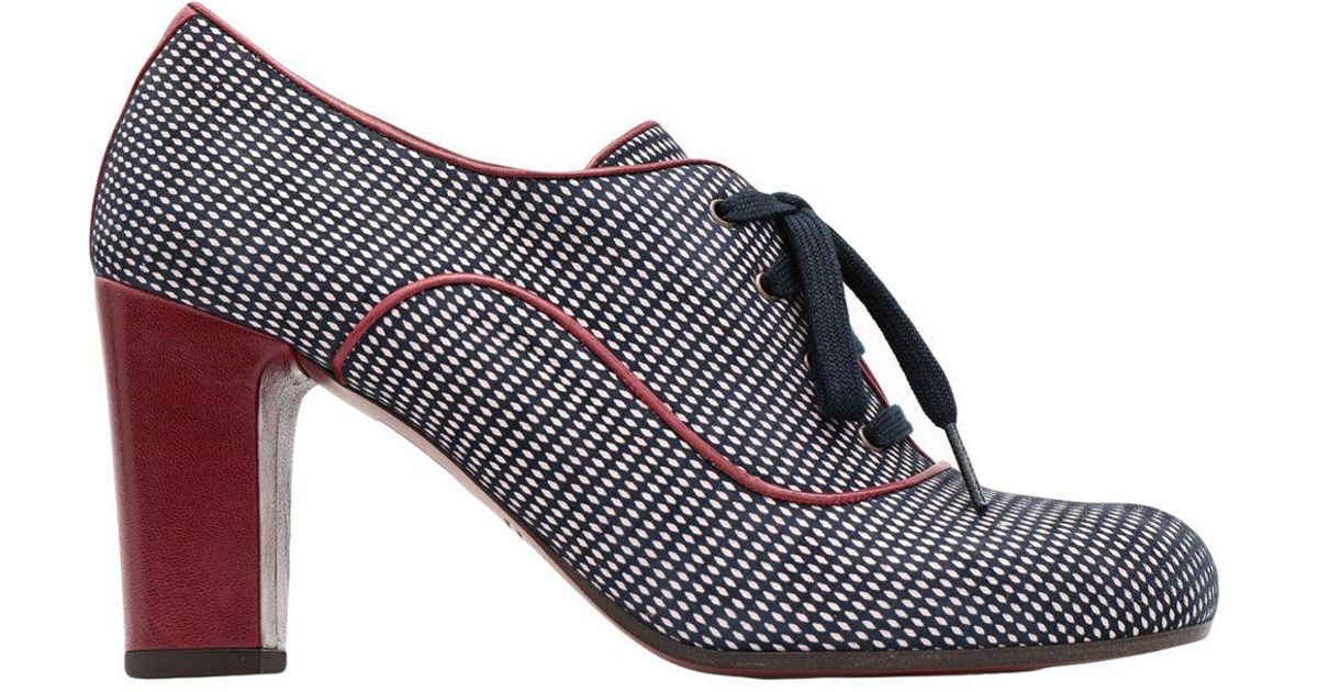 chie mihara low heel lace up boots