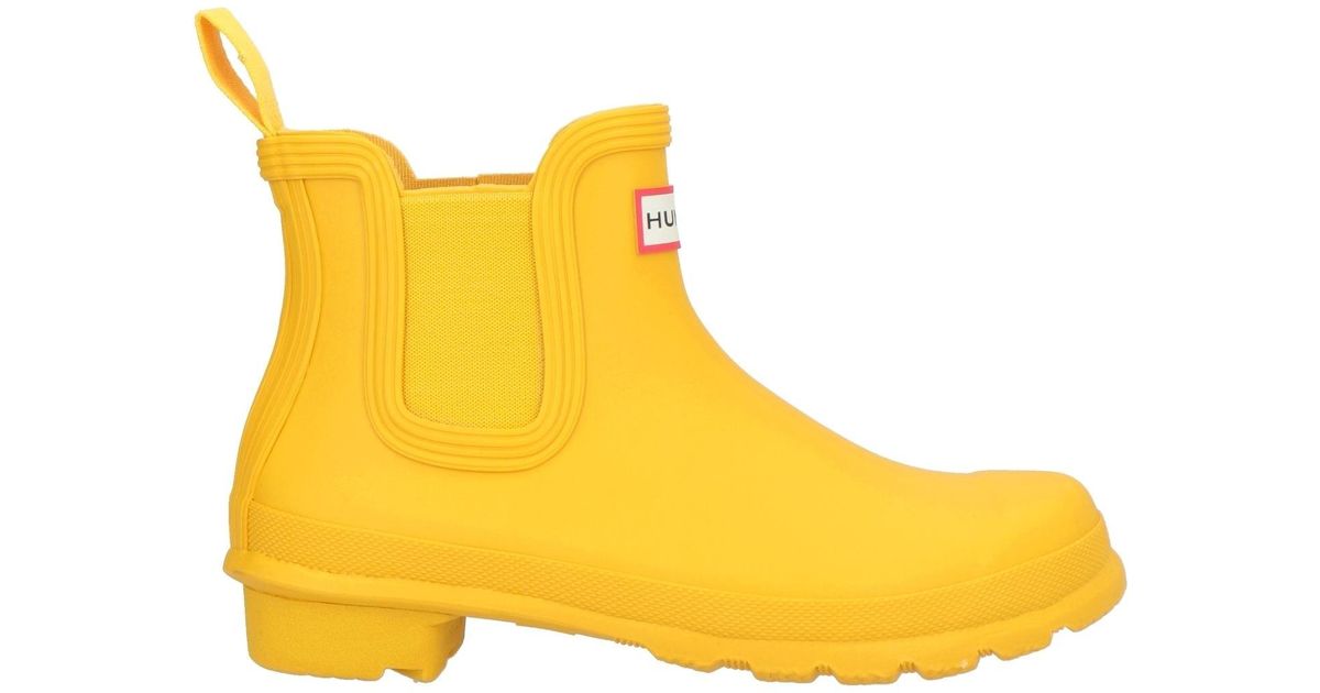 HUNTER Ankle Boots in Yellow | Lyst
