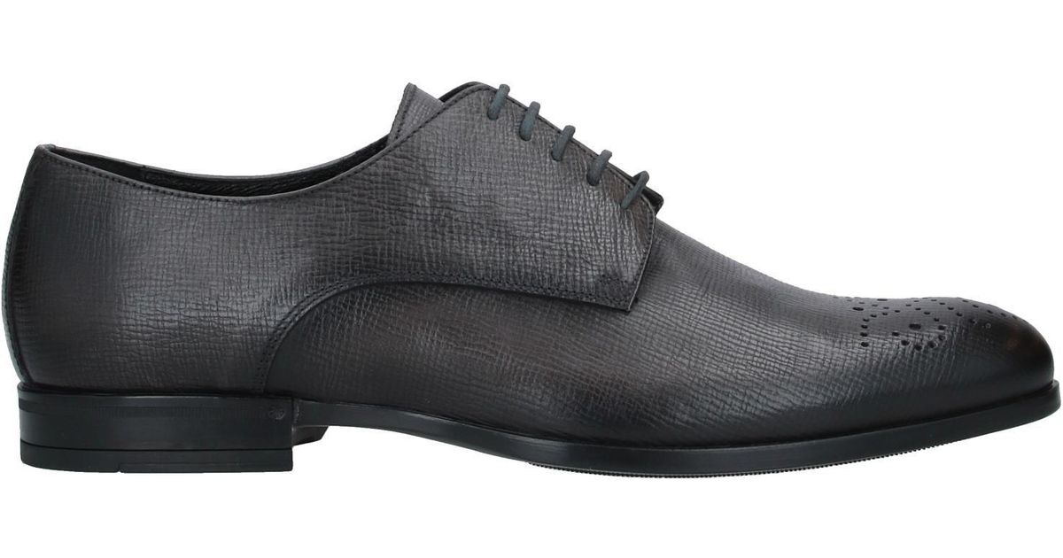 Fabiano Ricci Leather Lace-up Shoe in Steel Grey (Gray) for Men - Lyst