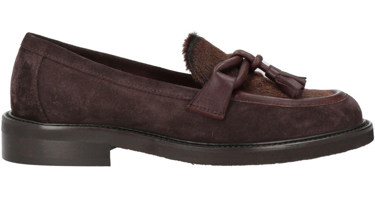 Chaussures Loafers Femme Mara Bini Marron Cuir Avec Maxi Lacet - Made In Italy, Neuf Avec Emballage, Collection A/W