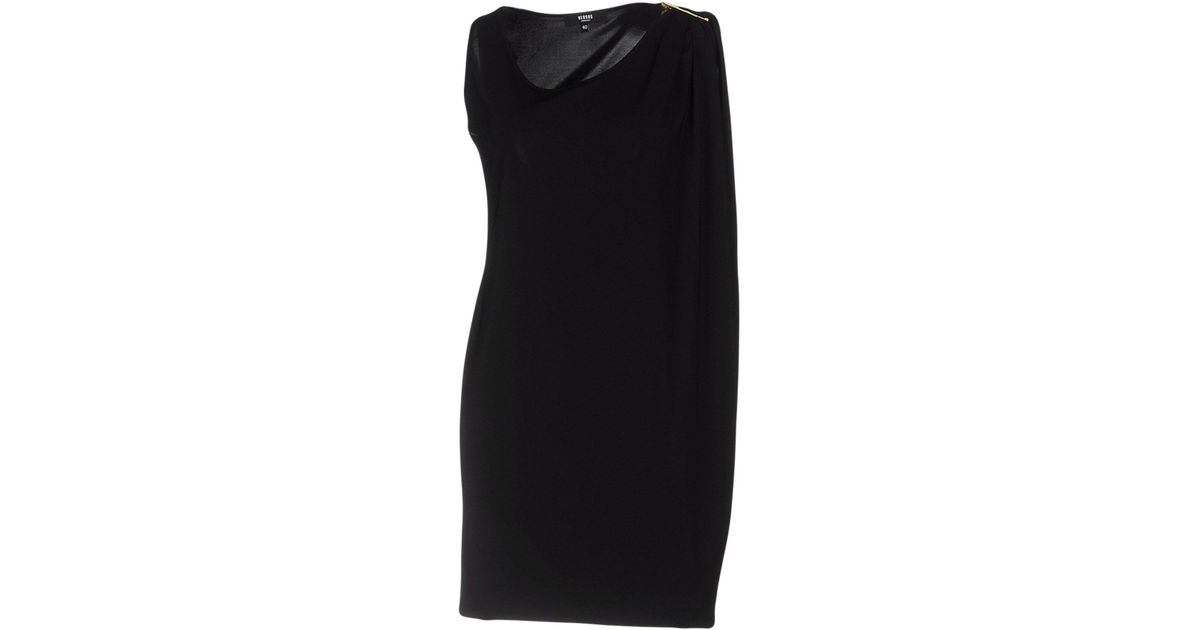 Versus Synthetic Short Dress in Black - Lyst