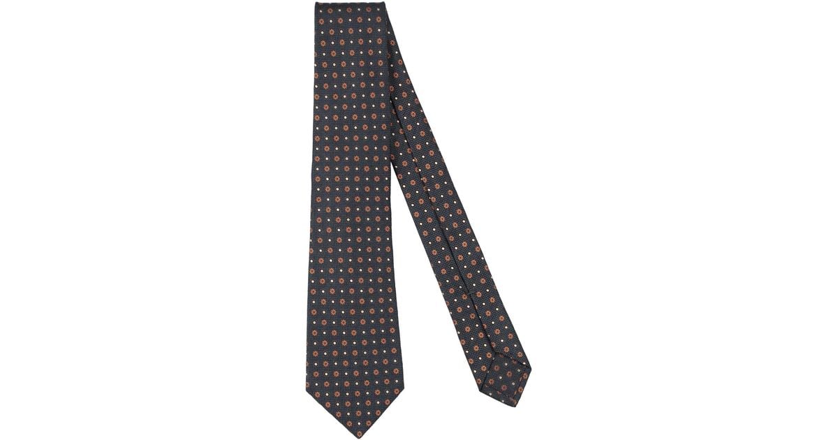 kiton-ties-bow-ties-in-gray-for-men-lyst