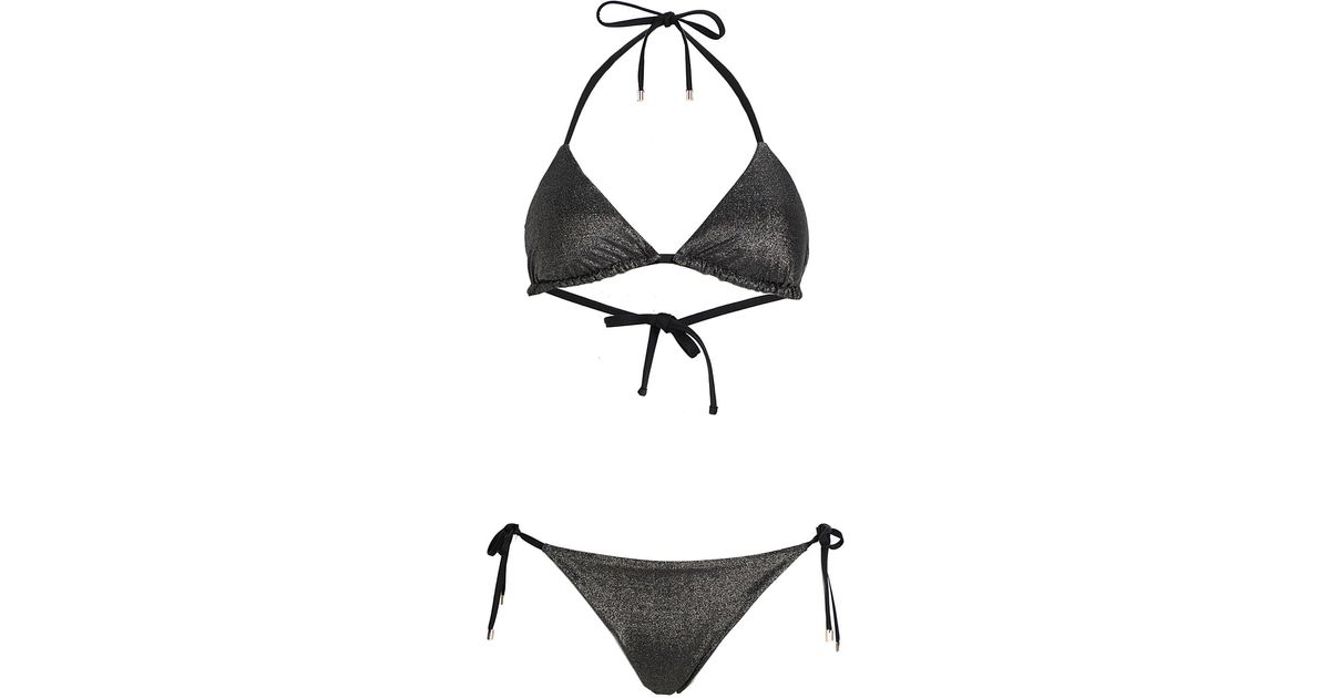 Emporio Armani Synthetic Bikini in Black (White) | Lyst