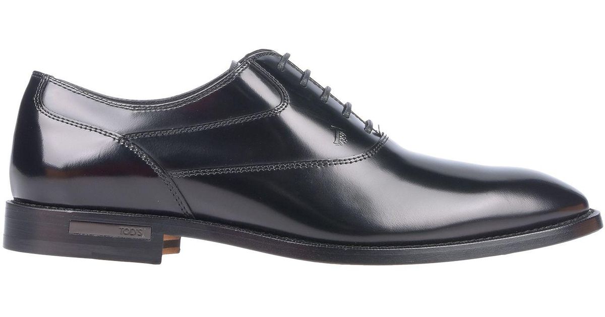 Tod's Leather Lace-up Shoe in Black for Men - Lyst