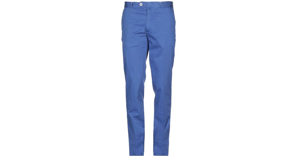 Dimattia Leather Casual Pants in Pastel Blue (Blue) for Men - Lyst