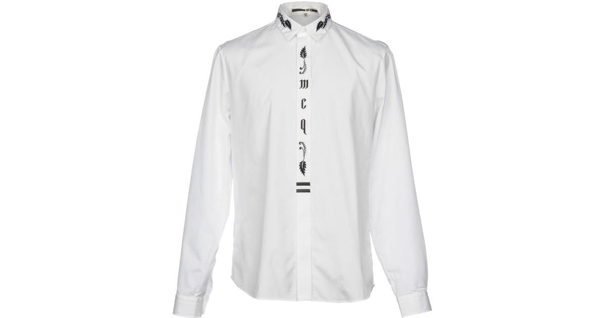 McQ Cotton Shirt in White for Men - Lyst