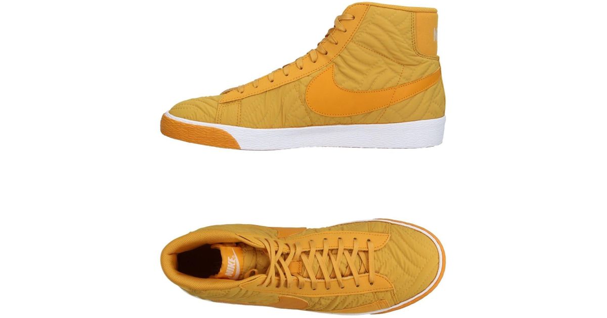 nike yellow high tops