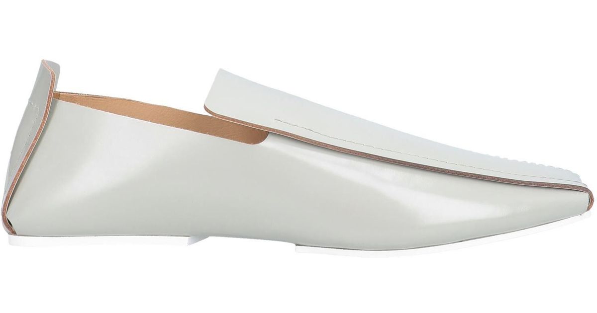 Jil Sander Leather Loafer in Light Grey (Gray) Lyst