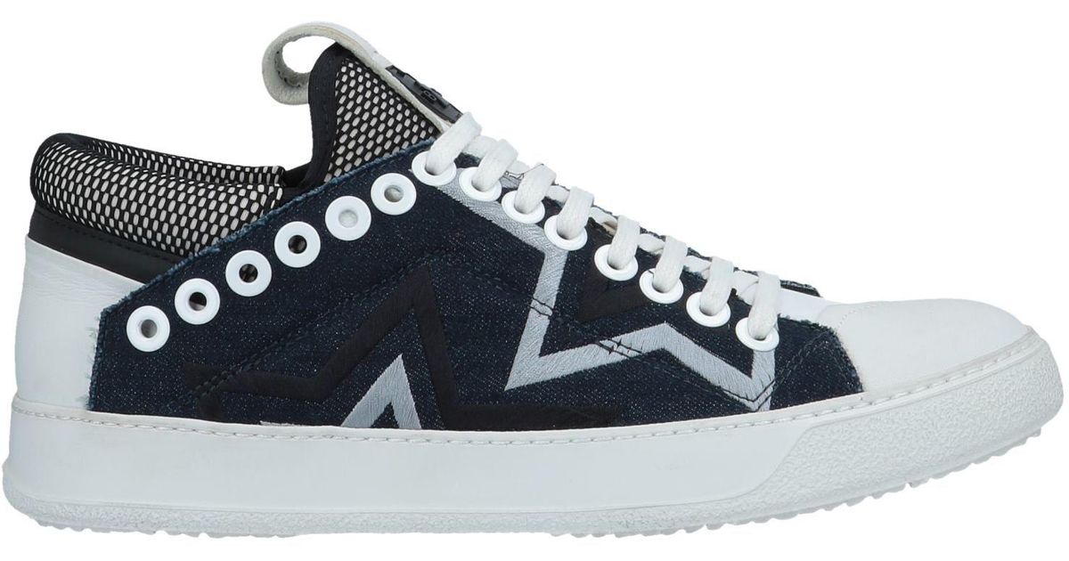 Bruno Bordese Leather Lowtops & Sneakers in Dark Blue (Blue) for Men