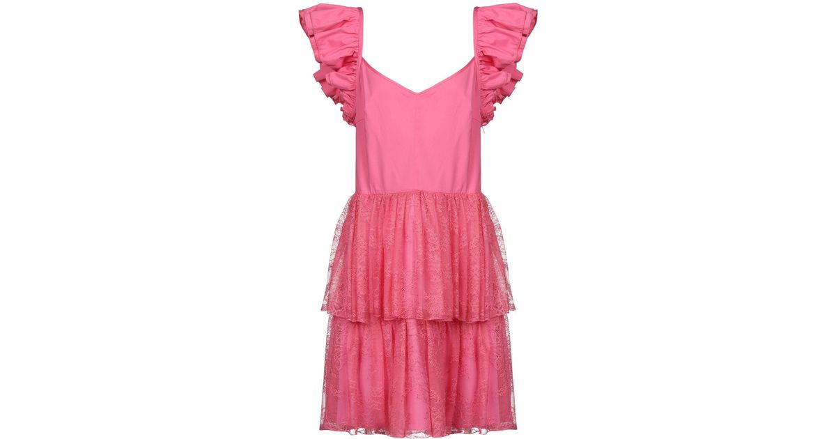Pinko Lace Short Dress In Pink Save 23 Lyst