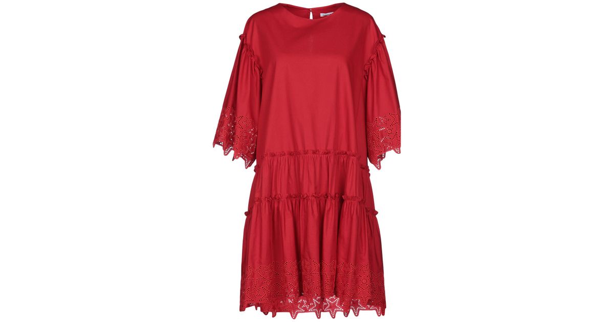 P.A.R.O.S.H. Short Dress in Red - Lyst