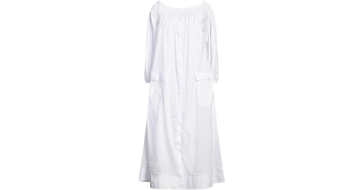 Souvenir Clubbing Midi Dress Cotton in White | Lyst