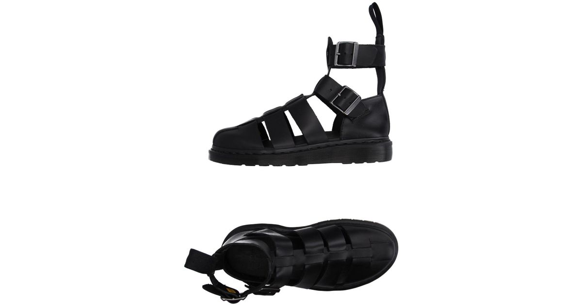 Dr martens geraldo ankle strap sandals in black outlet