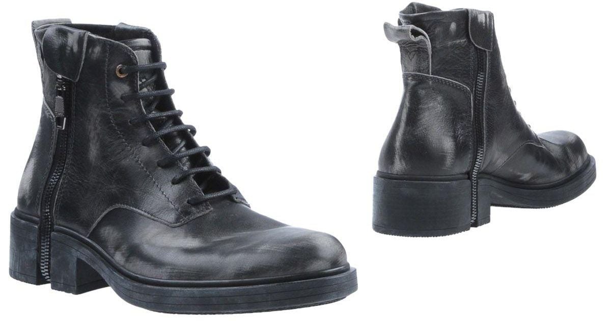 DIESEL Leather Ankle Boots in Black for Men Lyst