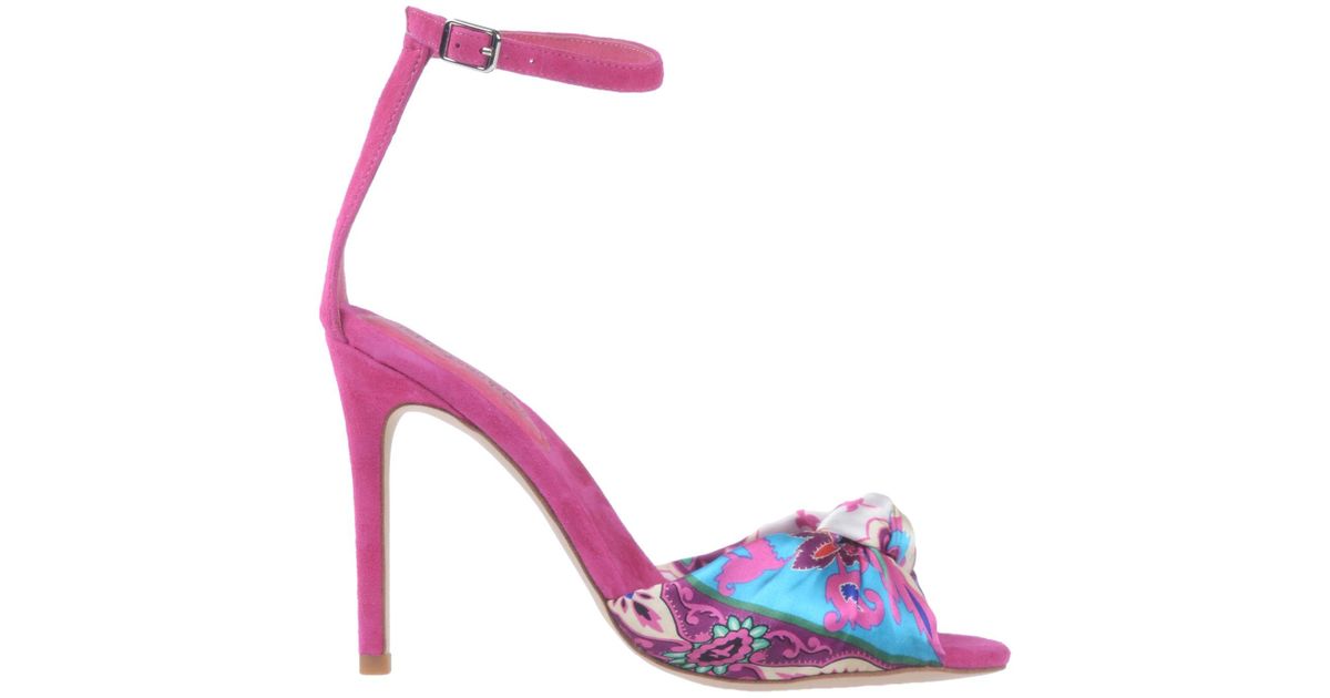 Jeffrey Campbell Satin Sandals in Fuchsia (Purple) - Save 16% - Lyst