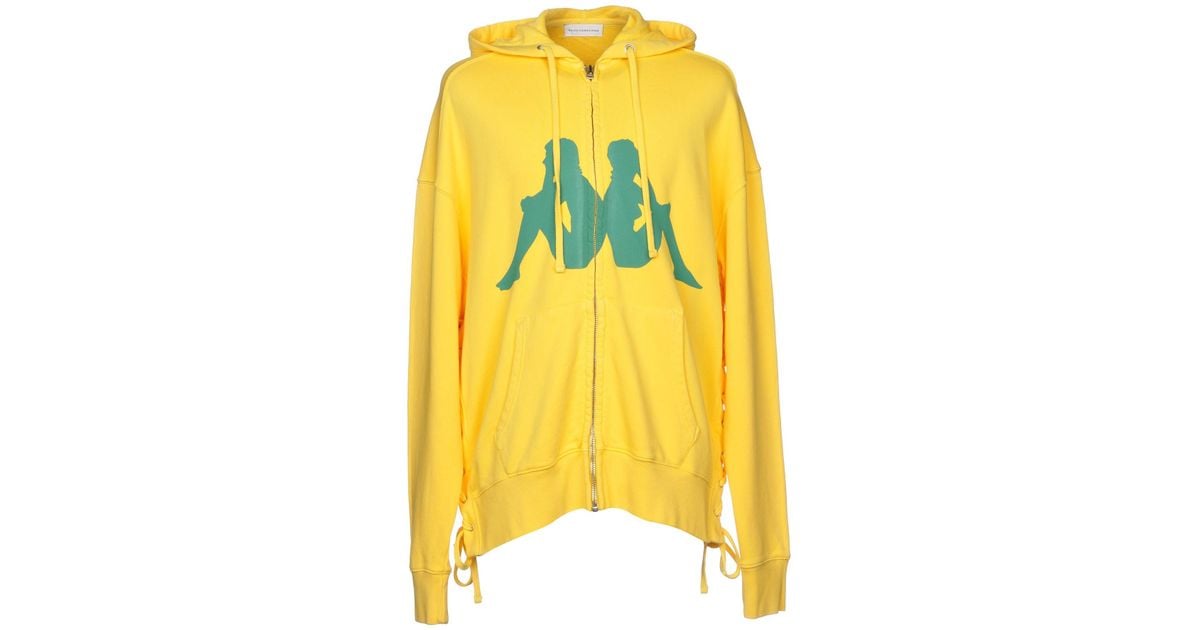 Kappa Cotton Sweatshirt in Yellow for Men Lyst